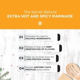 Chef\'s Art Extra Hot & Spicy Marinade Mix | Restaurant-Style Blend For Veggies & Juicy, Tender Chicken Marinade Masala | Spices For Grilling, BBQ & Roasting | No MSG - 1Kg