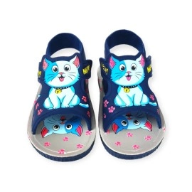 Coolz Baby Boy\'s and Baby Girl\'s Chu-Chu Sound Musical First Walking Sandals C-06 (Navy Blue, 21_Months)