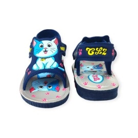 Coolz Baby Boy\'s and Baby Girl\'s Chu-Chu Sound Musical First Walking Sandals C-06 (Navy Blue, 21_Months)