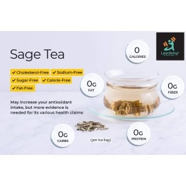 Leanbeing 100Gms Dried Sage Leaves for Tea (Whole) | Smudge Smudging | Energy Reiki | Removes Energy Blocks.