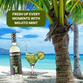 Fruitaco Mojito Mint Syrup 750ML | Mixer for Mocktails, Cocktails, Drinks, Juices, Beverages | Non Alcoholic Mix (Pack of 1)