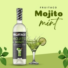Fruitaco Mojito Mint Syrup 750ML | Mixer for Mocktails, Cocktails, Drinks, Juices, Beverages | Non Alcoholic Mix (Pack of 1)