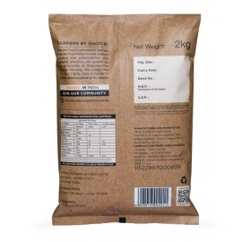 Two Brothers Organic Farms - Khapli Wheat Flour (2 kg) | High Dietary Fiber | Easy Digestion | Stoneground Emmer Atta