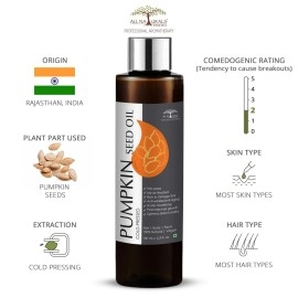 All Naturals 100% Pure & Edible Pumpkin Seed Oil 100mL Food Grade Cold-Pressed, Never-Heated, Undiluted for Salads, Cooking, Hair Care, Nails & Skin