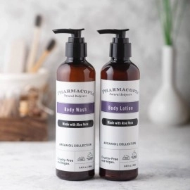 Kimirica Pharmacopia Argan Oil and Aloe Vera Organic Body Lotion for Dry Skin 250 ml