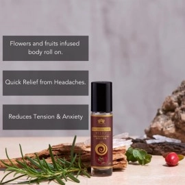 VRINDAAM Headache Relief Roll On Provide Relief From Headache | Made with Menthol Crystal, Camphor Blended with Winter Green, Eucalyptus, Rosemary Essential Oils & Jojoba Oil - 8 ML