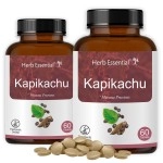 Herb Essential Kapikachu Tablets 500mg 60 Tablets (Pack of 2)|Mucuna Pruriens Extract for Vitality, Wellness & Energy Support|100% Natural Ayurvedic Herb.