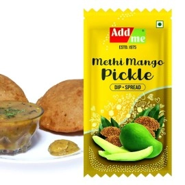 Add me Dana Aam Methi Achar - Methi mango Pickle Chutney 12gm Sachet (48 Sachet) 576 grams