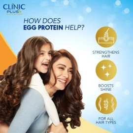 Clinic Plus Strength & Shine With Egg Protein Shampoo, 355 ml