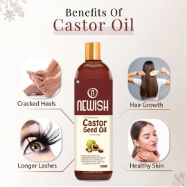 Newish Red Onion Black Seed Oil & Newish Organic Cold Pressed Castor Oil for Hair Growth and Skin Care Women & Men