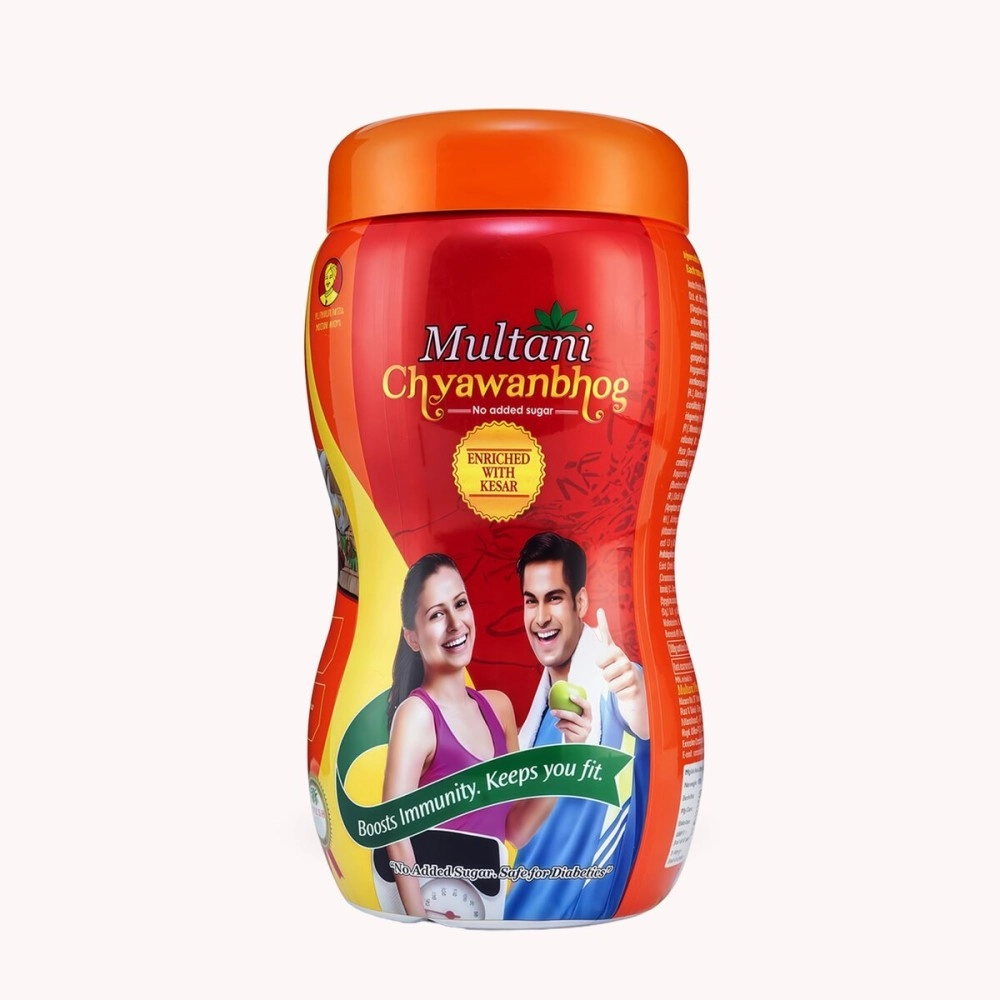 Multani Chyawanbhog (Sugar Free) | Enriched With Kesar | | Ayurvedic Immunity Booster | Builds Strength, Stamina & Energy | 100% Ayurvedic Products | Build Immunity Naturally | 500 Gm