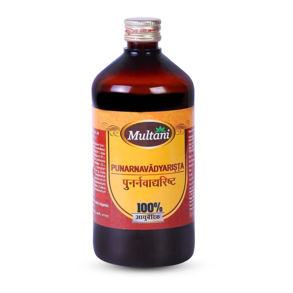 Multani Punarnavadyarista | Usefull in Swelling, Liver Disorders, Inflammations & Diuretic | Ayurvedic Remedy For Liver, Kidney, Urinary & Abdominal Disorders - 450 Ml Each | 2 Pack