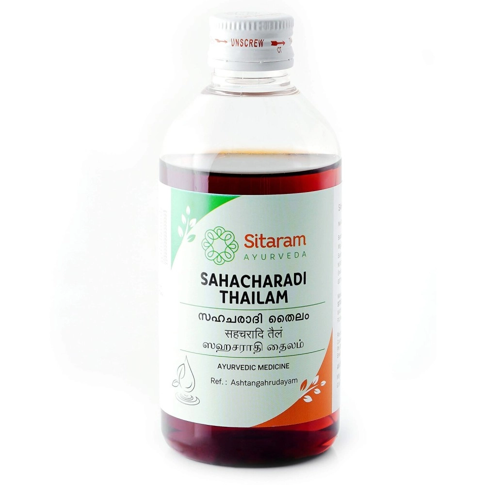 Sitaram Sahacharadi Thailam 200ml Sesame Based Ayurvedic Oil traditionally used for Restoring Strength and Mobility to the Lower body and Reduces Rigidity