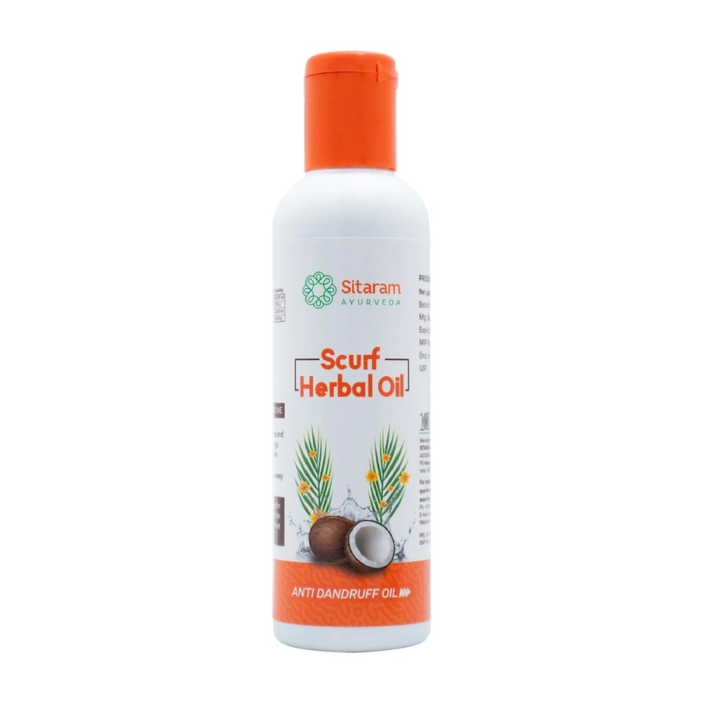 Sitaram Ayurveda Scurf Kerala Ayurvedic Herbal Oil for Hair 100ml, Cures Dandruff, Soothes Dry and Itchy Scalp, Stimulates and Cleanses Hair Follicles