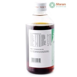 Sitaram Dhanwantaram Thailam 200ml Sesame Based Ayurvedic Oil for Relief from Rheumatic Complaints, Non-Inflammatory Arthritic Complaints, Joint Weakness and Instability