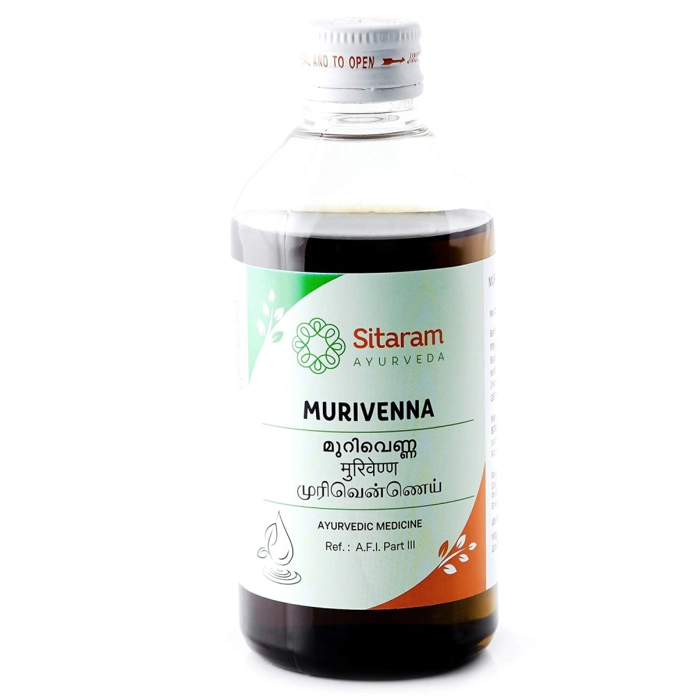 Sitaram Ayurveda Murivenna Oil 450ml | Ayurvedic Murivenna Thailam for Management of All Kinds of Trauma including Sprains, Strains, Fractures, Dislocations and Burns