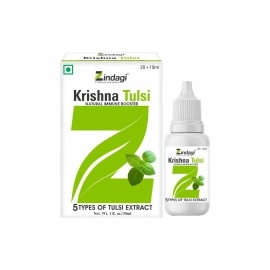 Zindagi Natural Krishna Tulsi Drops | Natural Immunity Booster | Punch Tulsi Ras | Tulsi Liquid Extract | 30ML Pack Of 3