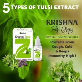 Zindagi Natural Krishna Tulsi Drops | Natural Immunity Booster | Punch Tulsi Ras | Tulsi Liquid Extract | 30ML Pack Of 3