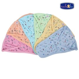 Koochie-Koo Cotton Hosiery Washable Reusable Nappy, Diaper, Langot, Extra Absorbent With Wide Cushion/Padding, For Baby (Multi, 8 To 12 Months-L), 6 Count