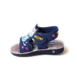 Coolz Kids Chu-Chu Sound Musical First Walking Sandals (C-06, 12-24 Months, Navy Blue)