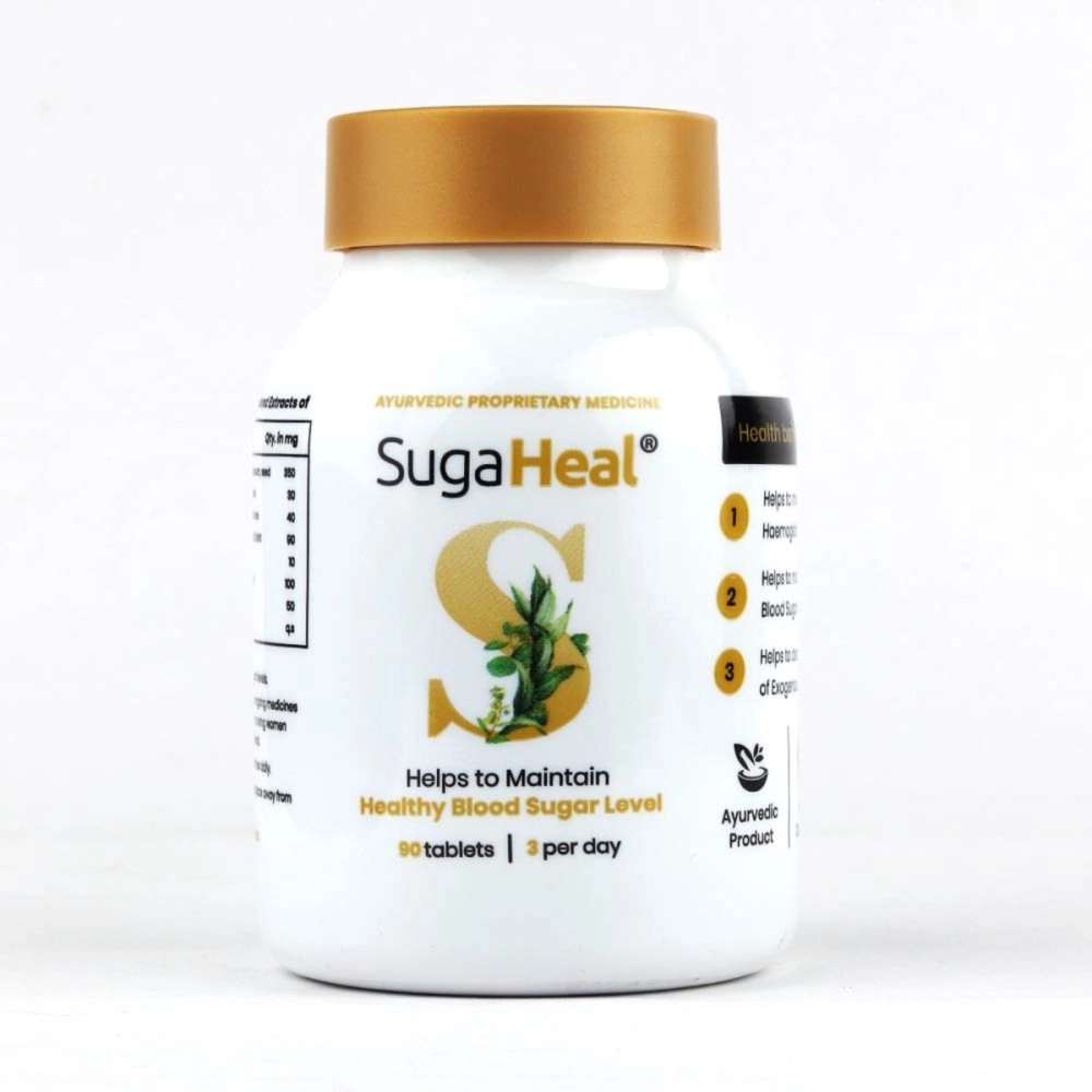 SugaHeal (90 tablets) - Diabetes Care Tablets | Ayurvedic product | Clinically backed | helps maintain healthy blood sugar level and HbA1c