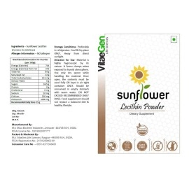 VitaeGen Sunflower Lecithin Powder- 200g