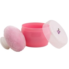 BeeBaby Premium Powder Puff with Conatiner for Baby (Pink,Pack of 1)