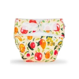 SuperBottoms Newborn UNO - Washable & reusable cloth diaper + 1 Organic Cotton Dry Feel Pad (2.5kg- 7kg Babies) (Fruit Burst)