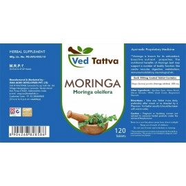 Ved Tattva Moringa Leaf Extract Tablets,500mg Tablets, 120 count, Moringa Oleifera Tablets