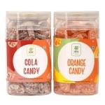 Hoots Hoot Candy Combo Pack of Orange Candy (210gms) & Cola Candy(210gms) || Combined Weight: 420gm, Flavoured Sugar Candy , Assorted sweet candy pack for kids II Sweet & Chatpata Candy II