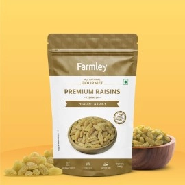 Farmley Raisins Seedless I 200g,I Kishmish, Dry Fruits Source Of Potassium, Healthy & Nutritious (Pack of 1)