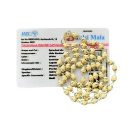 Apnisanskriti White Tulsi Beads Mala in Designer C..