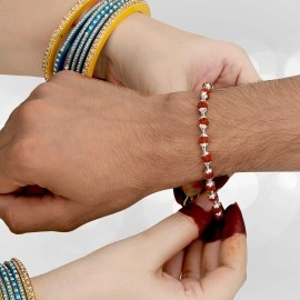 Njels 925 BIS Hallmarked Dual Silver Wire Rudraksha Bracelet with Length Extension for Men & Boys (6.0 MM Natural Rudraksha) | Gift for Him