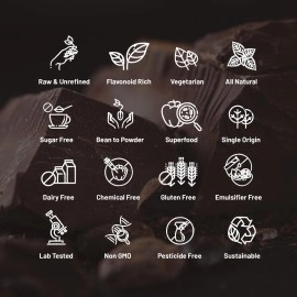 Keynote Cocoa Powder | Raw Flavonoid Rich Non-Alkalized Non-Dutched Natural Unsweetened Cacao | Bean to Powder | Vacuum Packed Glass Jar 140 grams