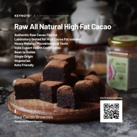 Keynote Cocoa Powder | Raw Flavonoid Rich Non-Alkalized Non-Dutched Natural Unsweetened Cacao | Bean to Powder | Vacuum Packed Glass Jar 140 grams
