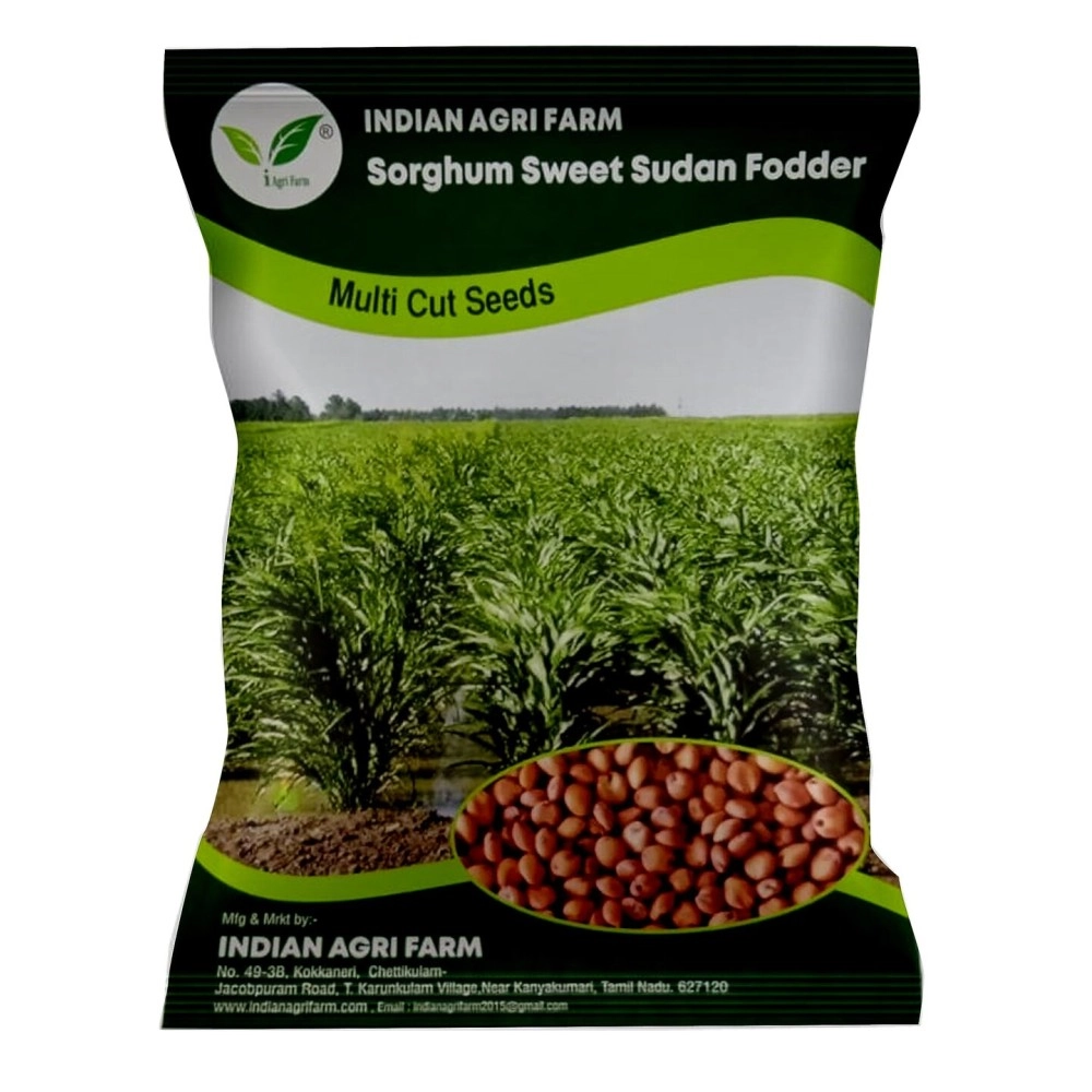 Iagrifarm Sorghum Sudan Grass Fodder Seeds - 1 Kg - Multi Cut Fodder Seeds For Fodder Cultivation