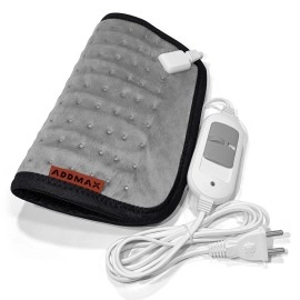 ADDMAX Electric Heating Pad | Orthopaedic Heating Belt Lower Back Heat Therapy Waist Belt with 3 Temperature Settings for Pain Relief of Abdominal Stomach Lumbar Muscle Strain etc |Dark Grey|