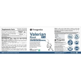 Trexgenics VALERIAN Root 500mg Standardized (0.8% Valerenic acid) Sleep, Stress,Mood,Relax, Migraine, Anxiety Support(60 Vcaps) (1)
