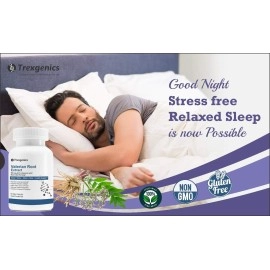 Trexgenics VALERIAN Root 500mg Standardized (0.8% Valerenic acid) Sleep, Stress,Mood,Relax, Migraine, Anxiety Support(60 Vcaps) (1)