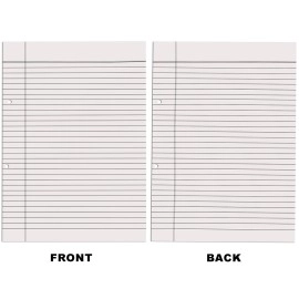 Lakeer A4 Ruled White Project Sheets Loose Leaf Filler Paper, 100 Sheet, 11.3 x 8.7 Inch, (Both Side Ruled), For Art & Craft, Project, Presentation, Etc,