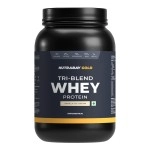 Nutrabay Gold Tri Blend Whey Protein Powder - 1kg, Cold coffee | 25g Protein, 5.5g BCAA | Concentrate, Isolate, Hydrolyzed Protein | Muscle Growth & Recovery | Gym Supplement for Men & Women