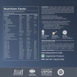 Nutrabay Gold Tri Blend Whey Protein Powder - 1kg, Cold coffee | 25g Protein, 5.5g BCAA | Concentrate, Isolate, Hydrolyzed Protein | Muscle Growth & Recovery | Gym Supplement for Men & Women