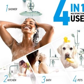 AquaHomeGroup 15 Stage Shower Filter with Vitamin C for Hard Water - High Output Shower Water Filter to Remove Chlorine and Fluoride - 2 Cartridges Included -Consistent Water Flow Showerhead Filter