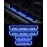 FABTEC Car Door Foot Step Sill Plate with Mirror Finish LED Compatible with Maruti Suzuki Ertiga (Set of 4pc, Blue)(6 Months Warranty)
