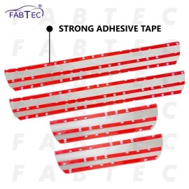 FABTEC Car Door Foot Step Sill Plate with Mirror Finish LED Compatible with Maruti Suzuki Ertiga (Set of 4pc, Blue)(6 Months Warranty)