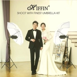 HIFFIN Porta Kit with Pair of 9 feet Light Stands, Porta Lights, Umbrellas for Video & Still Photography Lighting (Porta Light kit Mark II)