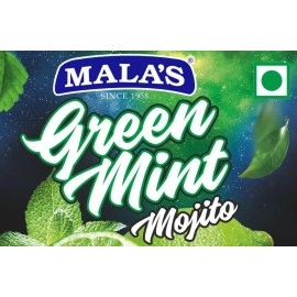 Mala\'s, Fruit Mocktail Syrup Green Mint Lime and Mint Mojito Syrup | Mixer for Mocktails, Cocktails, Drinks, Juices, Beverages | Non Alcoholic Mix 750ML Bottle