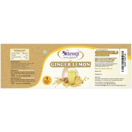 Shreeji Ginger Lemon Syrup Mix with Water for Making Juice Pet Bottle, Syrup, 750 Ml