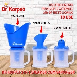 Dr. Korpet 3 in 1 vaporizer steamer for cough,cold and facial, inhaler & steamer for cold and cough - Blue