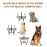 PETS EMPIRE Adjustable Pets Bowl Elevated Double Diner Dog Bowls (900 ml x 2) | H-Base Stand with Stainless Steel Removable Bowls | Pet Feeder Raised Food Bowl - Dogs Feeding Station